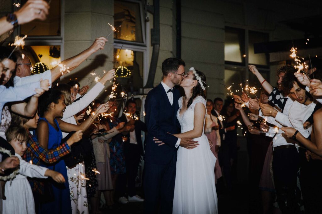 Hochzeitsfoto landshut bei Kerzenschein