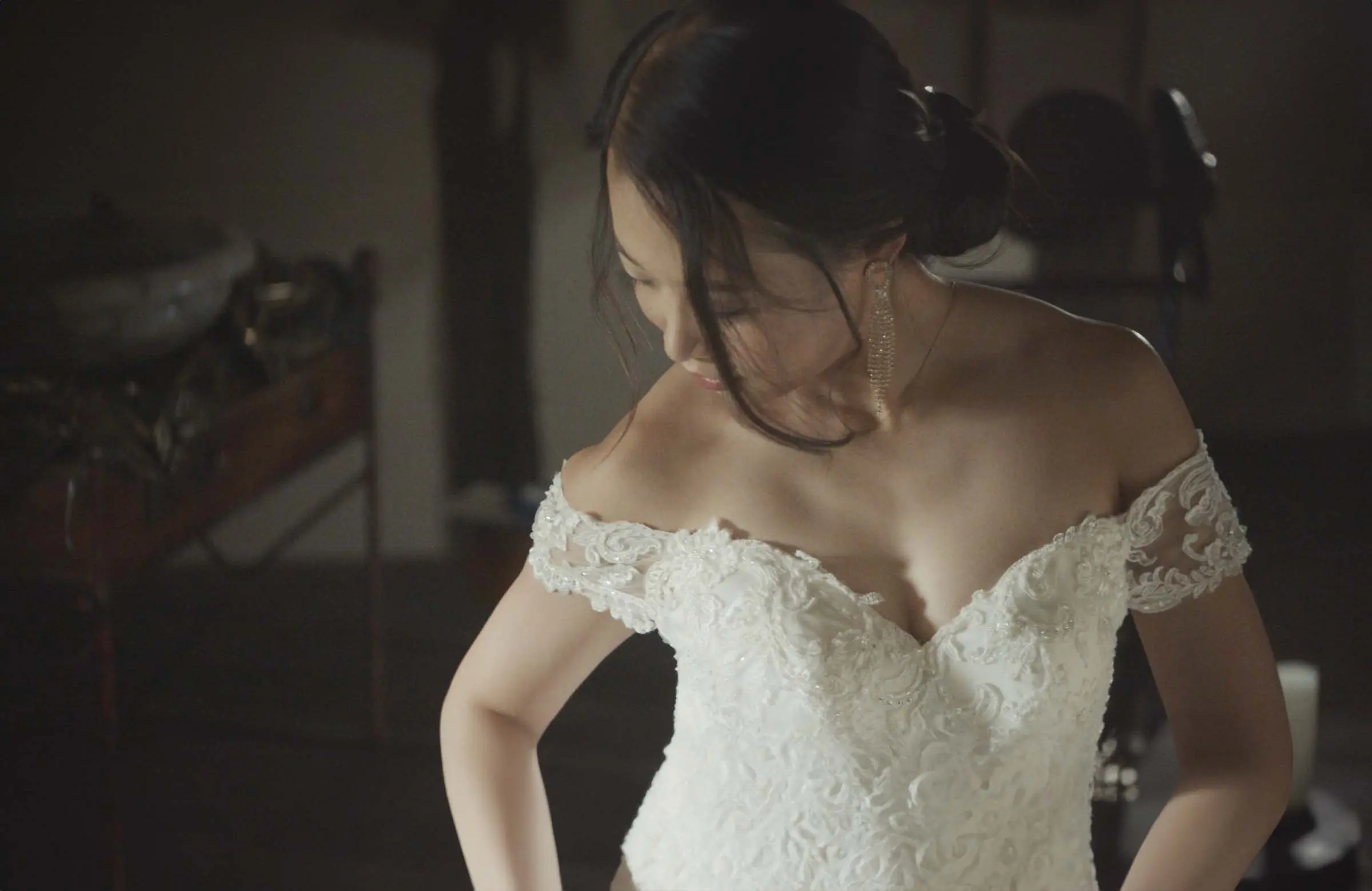 Hochzeitsfoto einer Braut in ihrem Brautkleid fotografiert von dem Hochzeitsfotograf tegernsee